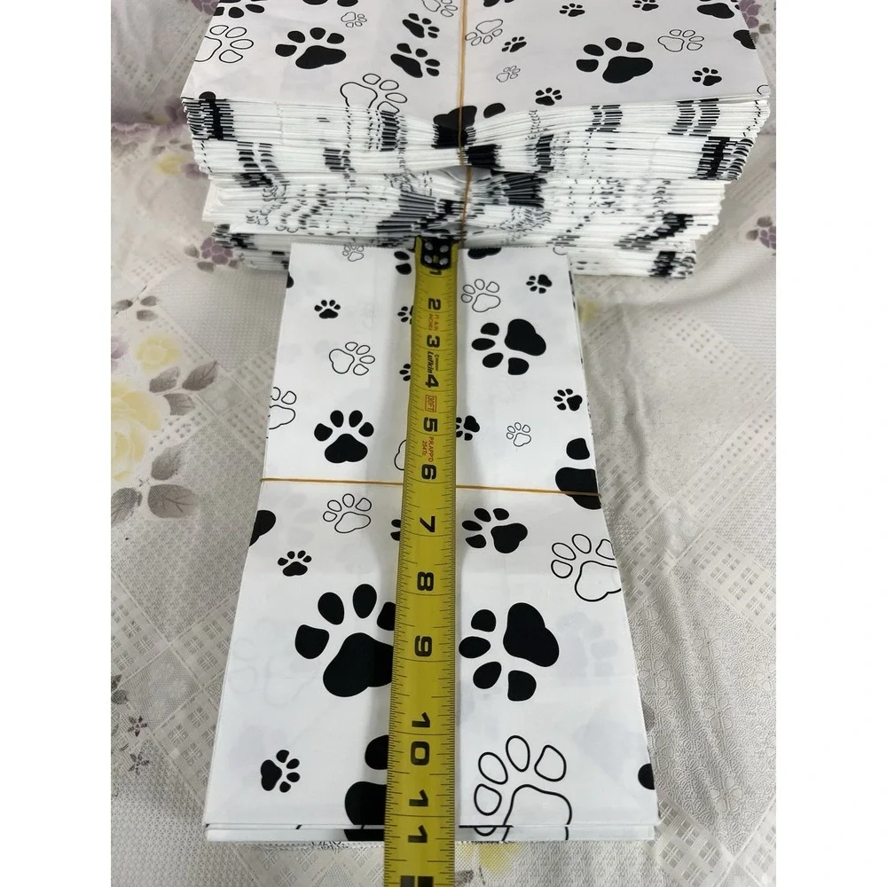 200Pack Dog Paw Print Gift Paper Bags Dog Paw Print Treat Bags Paw Print Gift...